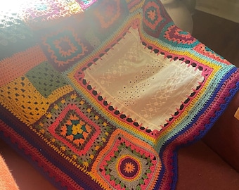 Scrapghan Mixed Up Granny Square with Mom's Doily