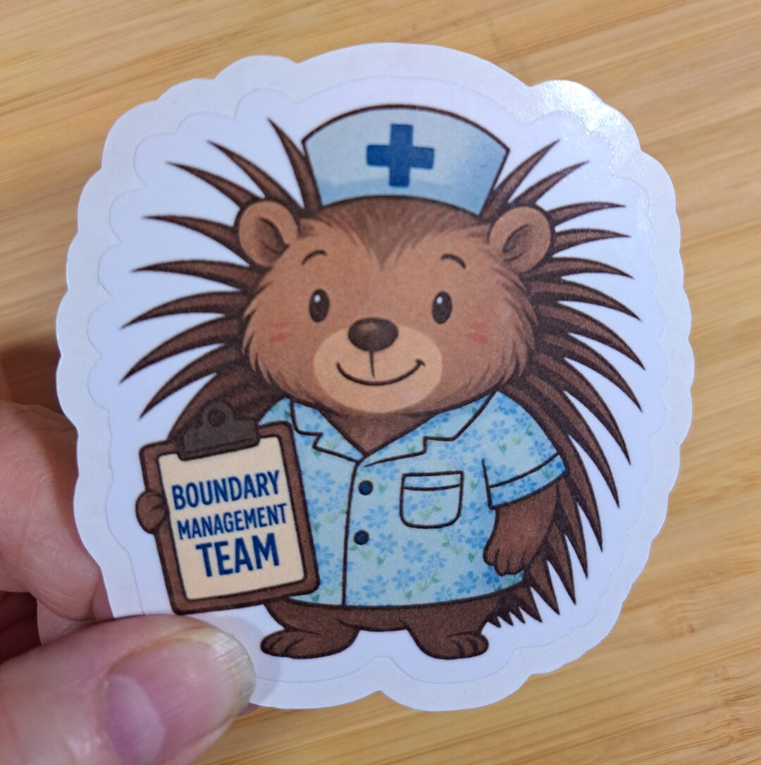 Nurse Barb the Porcupine Boundary Sticker | Boundary Management Team ...