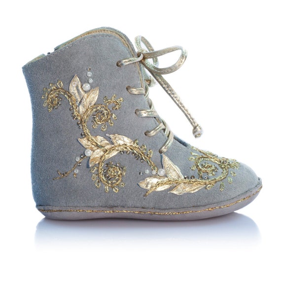 baby girl gold boots