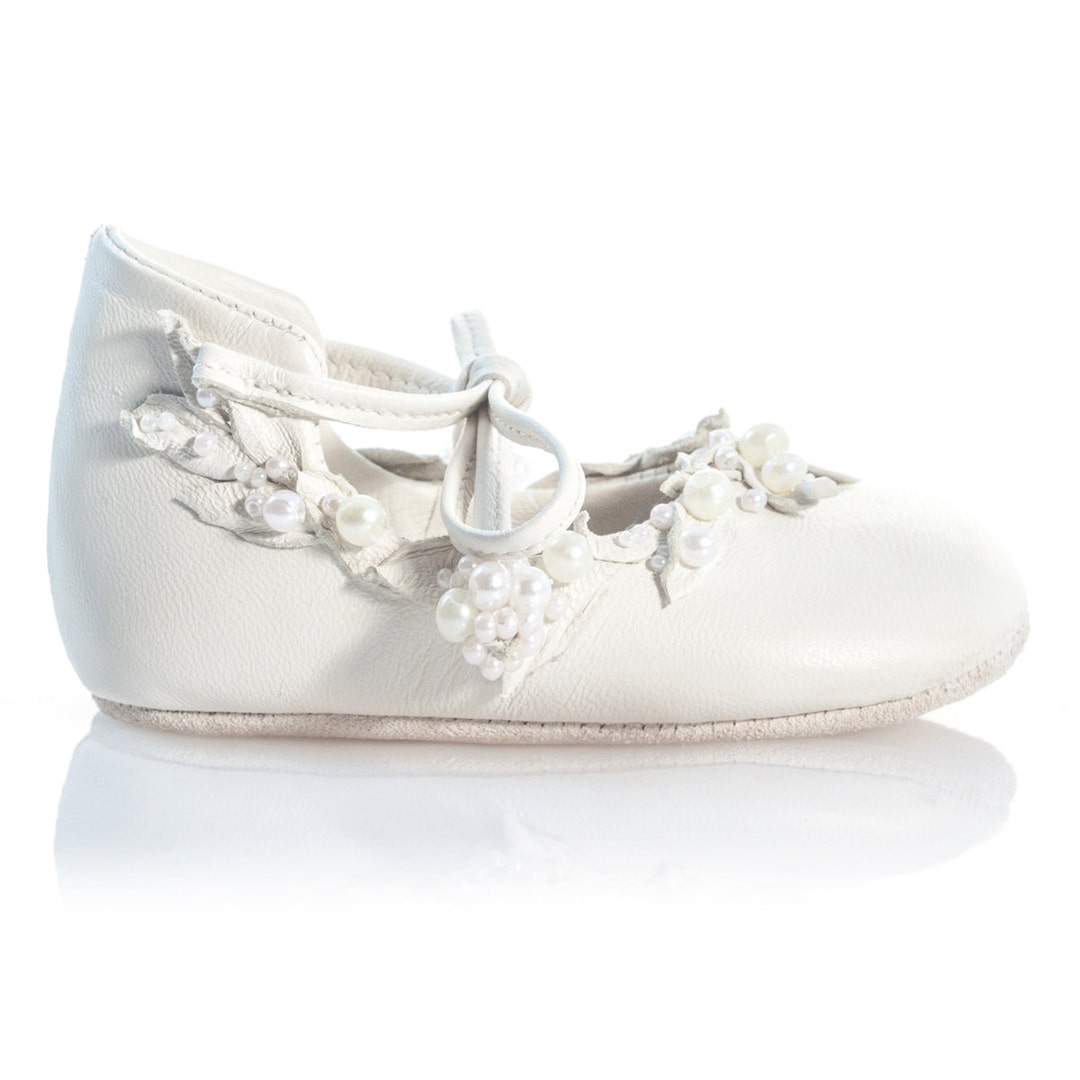 White Forest White Baby Shoes Girl Moccasins Newborn Shoes Baby Shower ...
