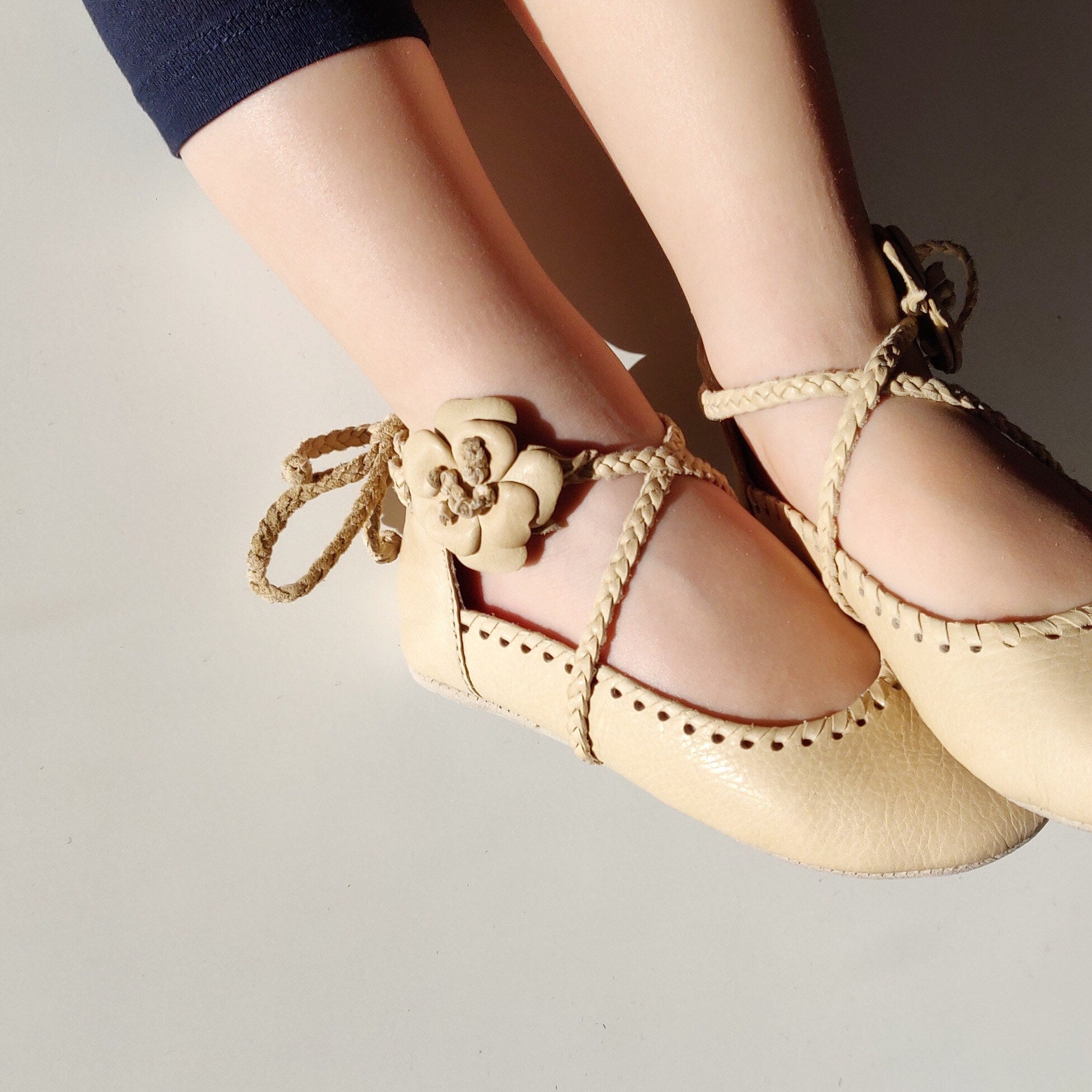 Baby lace up ballet shoes on sale