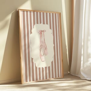 Pink Ballet Shoes Art Print: Vintage Ballerina Nursery Decor (Digital Download)