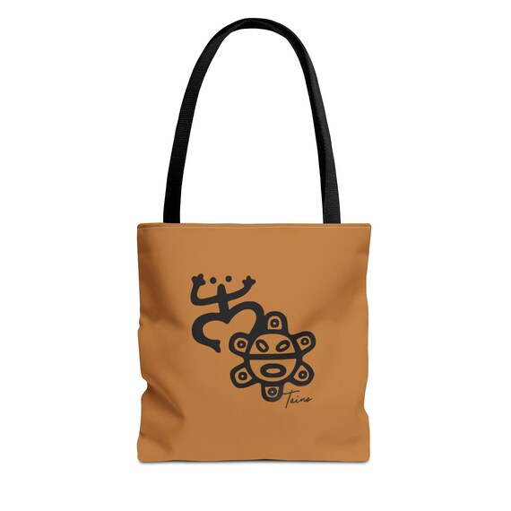Taino Tote Bag, Ethnic Carryall, Indigenous Shoulder Bag, Cultural Grocery Tote, Tribal Market Bag, Caribbean Inspired Handbag