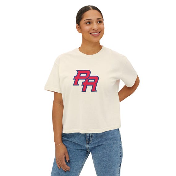 Puerto Rico Baseball Women's Boxy Tee, Soft Cotton T-Shirt, Gift for Baseball Fans, Casual Tee, Graphic Tee for Women, Summer Shirt