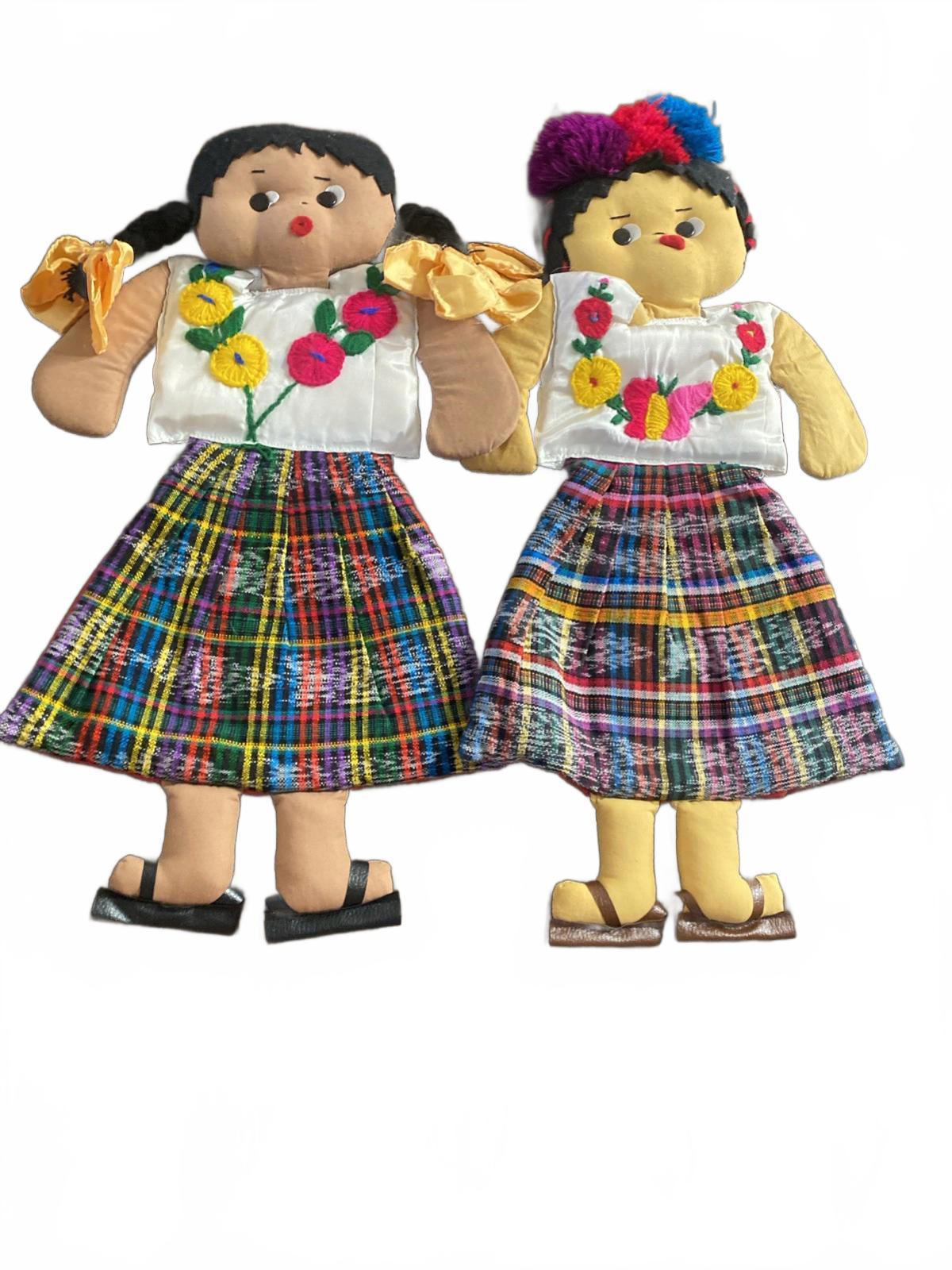 Vintage Handmade Guatemalan Wall Doll Hanging Set of 2 Latin Folk Art ...