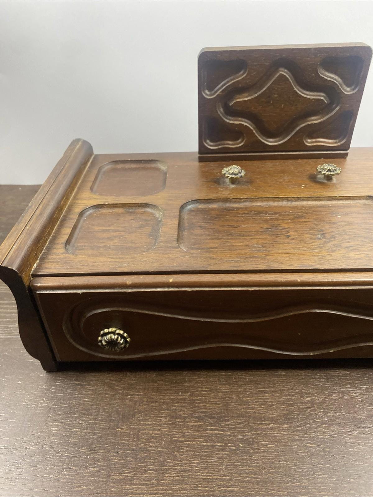 Vintage Royal London Ltd Velvet Lined Wood Jewelry Box Made in