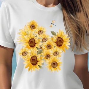 Sunflower Shirt | Sunflower Sweatshirt | Summer Wildflower Shirt | Sunflower Mom Gift | Botanical Shirt | Sunflower Lover Tee, Gardener Gift