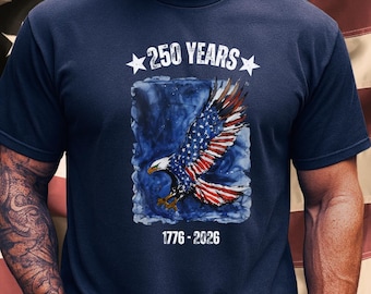 American 250th Anniversary T-Shirt, Comfort Colors Patriotic Tee
