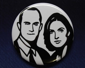 Law & Order SVU Button Magnet or Bottle Opener Benson Stabler