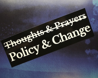 Policy & Cut not Threads and Prayers Vinyl Aufkleber