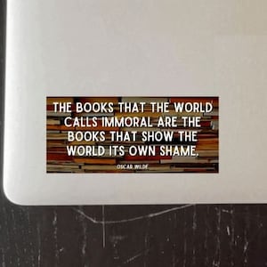 Banned Books Vinyl Sticker Oscar Wilde for Laptop, Car, Water Bottle