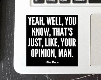 The Big Lebowski The Dude Sticker Laptop Guitar
