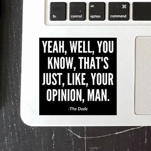 The Big Lebowski The Dude Sticker Laptop Guitar