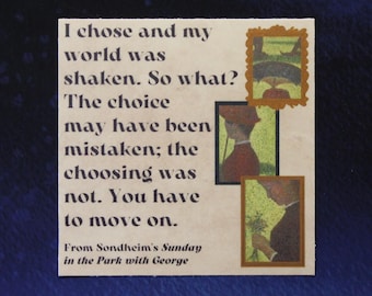 Sondheim Vinyl Sticker Sunday In The Park With George for Laptop or Water Bottle