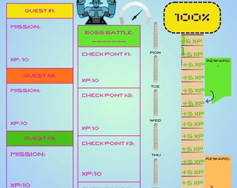 Het power-up-gameplan afdrukbaar