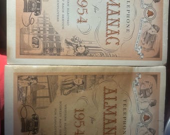 Telephone Almanac 1954 Western Electric Booklet Rack Service for Employees