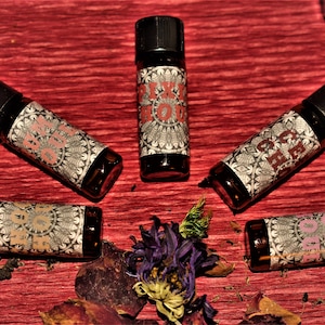 Patchouli Set of 5 - Artisan Natural Perfume | PENTAGONAL PATCHOULI Patchouli Lovers Set | Organic Patchouli Set | Hippie Perfume | Mini Set