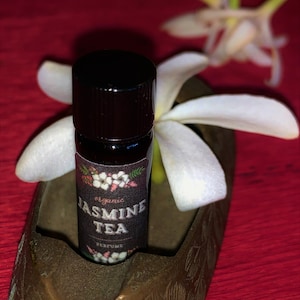 JASMINE TEA |\ Artisan Jasmine Perfume , Jasmine, Black Tea, Valentine Gift, Jasmine Grandiflorum, Egyptian Jasmine, Natural perfume, Vegan