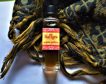 SAFFYRE |\ Organic Sargol Saffron Perfume, Black Currant, Rose,  Henna |/ Unique Gift for him or her