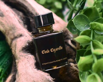 CIGARRO DE CRAVO |\ Perfume unissex vegano botânico /| Tabaco, Baunilha,  Cravo, Presente único orgânico, Presente de dia dos namorados, Presente