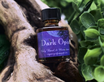 DARK OPAL -  Basil and Jasmine perfume // Saffron  // Spearmint // Organic Artisan Perfume // Hand made perfume //  Natural Perfume