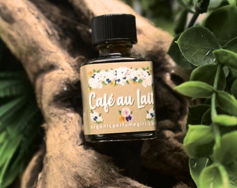 Café AU LAIT ARTISAN |\ Unique Gift |\ Espresso & Cream Perfume - Botanical, Vegan, and organic |\ Fairly traded Vanilla Bourbon and Coffee