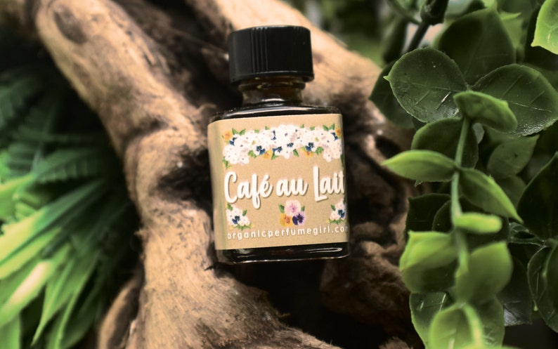 Café AU LAIT ARTISAN Unique Gift Espresso & Cream Perfume Botanical, Vegan, and organic Fairly traded Vanilla Bourbon and Coffee image 2