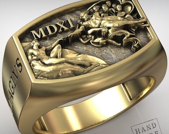 The Creation of Adam Michelangelo Ring: Hand of God Band