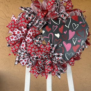 Valentine Wreath, Love Heart Valentine Wreath, Front Door Wreath, Valentine Decor