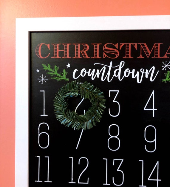 Christmas countdown countdown sign holiday decor Christmas decor farmhouse Christmas Christmas sign Chalk Couture Sign