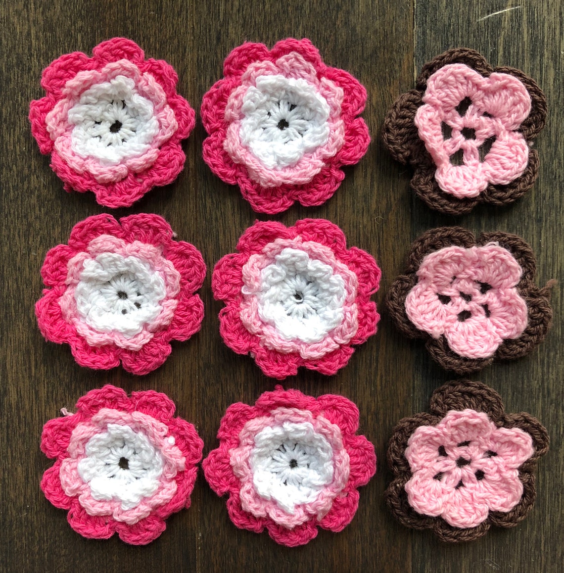 Crochet flowers Etsy