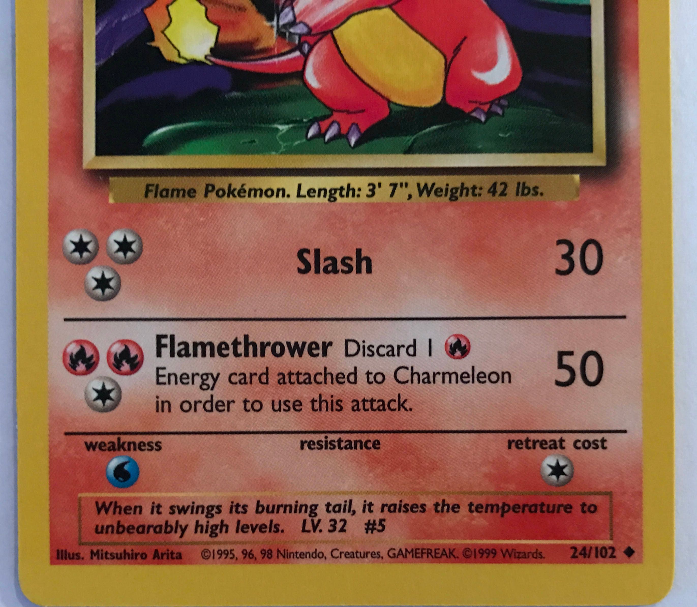 Rare Charmeleon Pokemon Card From the 1990's. Mint Condition. - Etsy