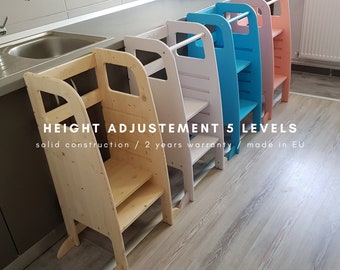 sgabello da cucina aiuto in cucina 4 in 1 Torre montessori trasformabile multiuso AtviKids