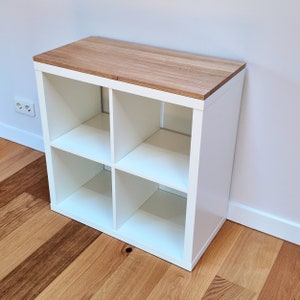 Houten paneel voor IKEA Kallax - houten plaat massief eiken hardhout - naturel houten blad zonder afwerking - aanrecht voor IKEA Kallax 2 x 1 of 2 x 2 (B2)