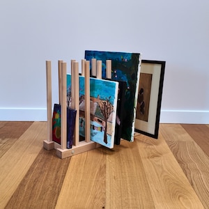 Supporto per opere d'arte (altezza 45 cm / 17,72 pollici) per tele, pannelli, cornici, tavole da disegno, stampe, blocchi di carta, piastre di supporto