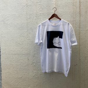 T-shirt unisex con motivo Fox in a Box, bianco – naturale, equo, vegano, tessuto biologico