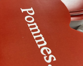 Pommes. Herz Sticker – Perfekter Aufkleber für alle Pommes-Liebhaber