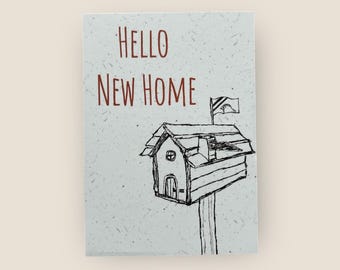 Hello New Home Postcard – Housewarming Gift