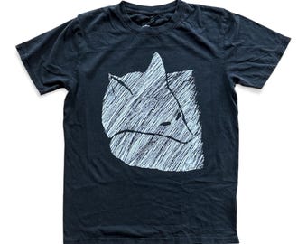 Fuchs 2.0 T-Shirt – Bio-Baumwolle Unisex Shirt – Stone Washed Black – Minimalistisches Fuchs Motiv – Nachhaltige Kleidung