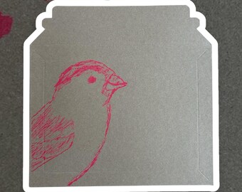 Spatz Versandtaschen DIN A5 mit Siebdruck – Handbedruckte Karton-Versandtaschen – Nachhaltige & plastikfreie Verpackung
