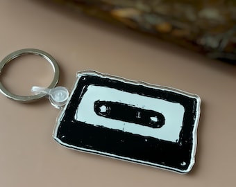 Schlüsselanhänger für alle Kassettenliebhaber Kassette Tape aus Acryl