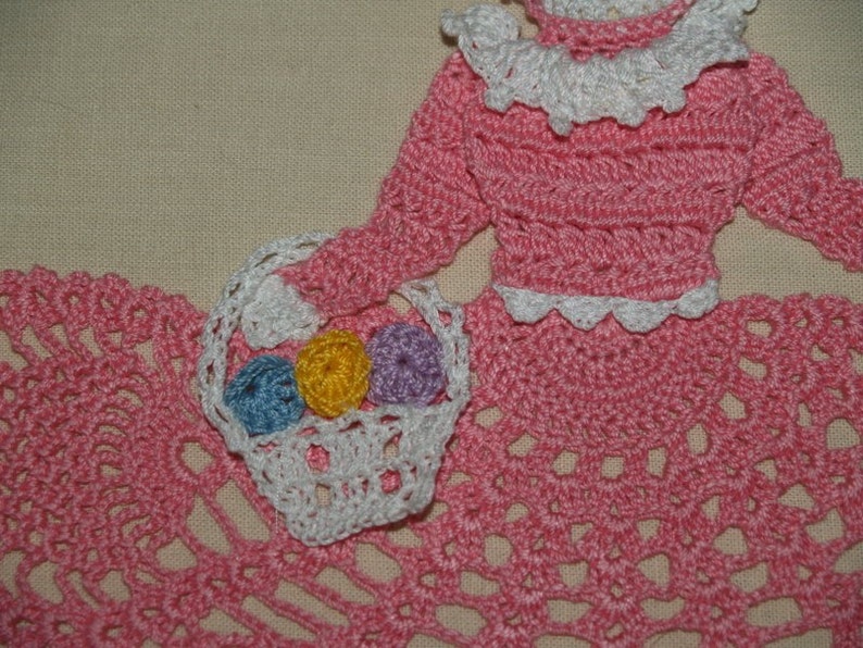 Download Easter Bunny Girl Doily Crochet Pattern | Etsy