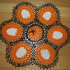 Halloween Ghosts Crochet Doily Pattern