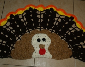 Thanksgiving Turkey Rug Crochet Pattern