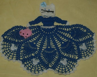 Kitty Cat Girl Doily Crochet Pattern