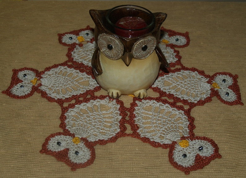 Crochet Owl Owls Doily Pattern | Etsy