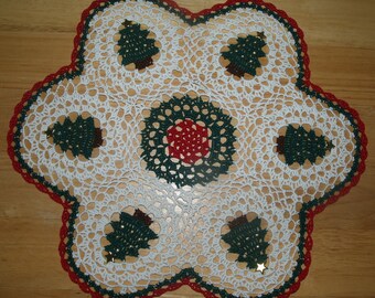 Crochet Christmas Trees- Tree Doily Pattern