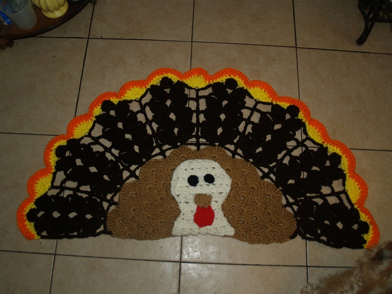 Thanksgiving Turkey Rug Crochet Pattern Etsy