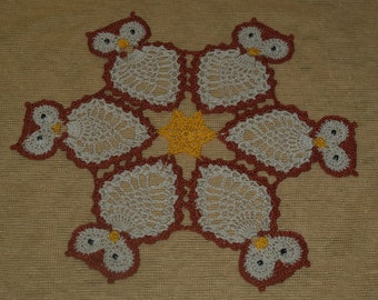 Crochet  Owl - Owls   Doily Pattern