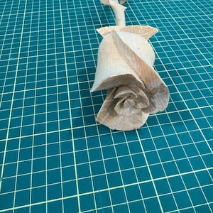 Handcarved Wooden Rose Esculpture Gift for 5 year Annivesary, for her Unique Wooden Flower, Valentine Gift, Mothers Day, Graduation Gift.